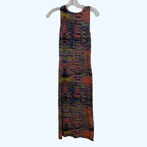 TOPSHOP Tall Long Stretchy Fitted Dress Colorful Summer Comfy Woman’s 4